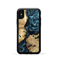 iPhone Xs Wood Phone Case - Alonso (Blue, 799946)