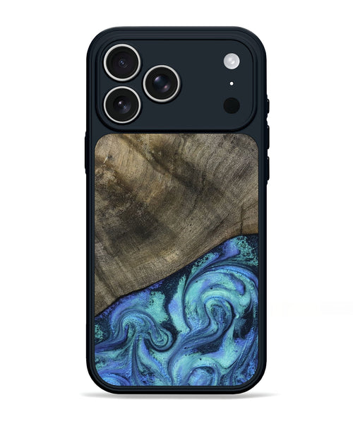 iPhone 17 Pro Max Wood Phone Case - Edwina (Blue, 799955)