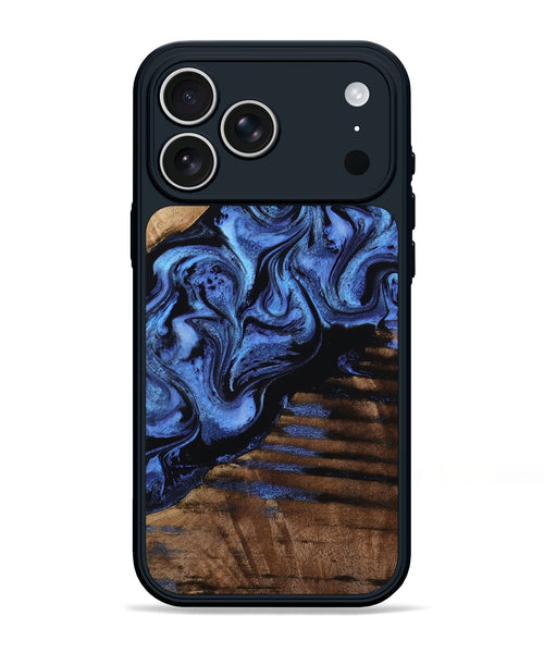 iPhone 17 Pro Max Wood Phone Case - Terri (Blue, 799968)