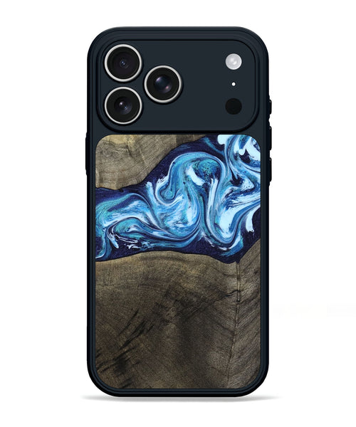 iPhone 17 Pro Max Wood Phone Case - Alicia (Blue, 799974)