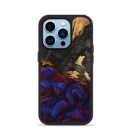 iPhone 14 Pro Wood Phone Case - Brock (Red, 800004)