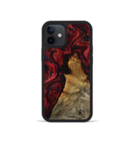 iPhone 12 mini Wood Phone Case - Alessia (Red, 800009)