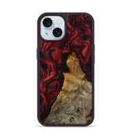 iPhone 15 Wood Phone Case - Alessia (Red, 800009)