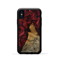 iPhone Xs Wood Phone Case - Alessia (Red, 800009)
