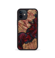 iPhone 12 mini Wood Phone Case - Roxanna (Red, 800020)
