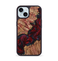 iPhone 15 Wood Phone Case - Roxanna (Red, 800020)
