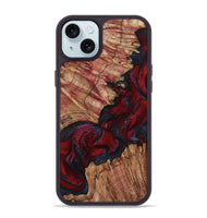 iPhone 15 Plus Wood Phone Case - Roxanna (Red, 800020)