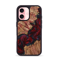 iPhone 16 Wood Phone Case - Roxanna (Red, 800020)