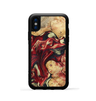 iPhone Xs Wood Phone Case - Cullen (Red, 800024)