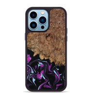 iPhone 14 Pro Max Wood Phone Case - Briana (Purple, 800030)