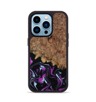 iPhone 14 Pro Wood Phone Case - Briana (Purple, 800030)