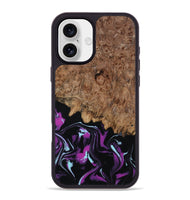 iPhone 16 Plus Wood Phone Case - Briana (Purple, 800030)