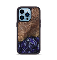 iPhone 14 Pro Wood Phone Case - Nicole (Purple, 800036)