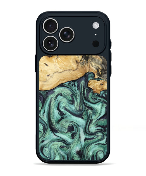 iPhone 17 Pro Max Wood Phone Case - Ena (Green, 800065)