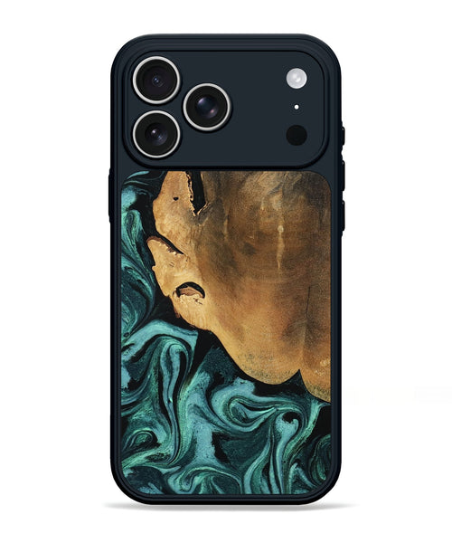 iPhone 17 Pro Max Wood Phone Case - Lakesha (Green, 800072)
