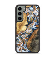 Galaxy S23 Plus Wood Phone Case - Esta (Teal & Gold, 800083)