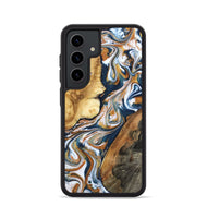 Galaxy S24 Wood Phone Case - Esta (Teal & Gold, 800083)