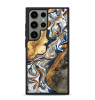 Galaxy S24 Ultra Wood Phone Case - Esta (Teal & Gold, 800083)
