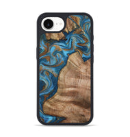 iPhone 16e Wood Phone Case - Julisa (Teal & Gold, 800084)