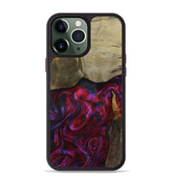 iPhone 13 Pro Max Wood Phone Case - Deven (Red, 800092)