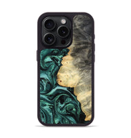 iPhone 15 Pro Wood Phone Case - Adela (Green, 800093)