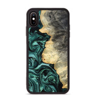 iPhone Xs Max Wood Phone Case - Adela (Green, 800093)