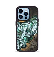 iPhone 14 Pro Wood Phone Case - Philip (Green, 800094)
