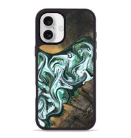 iPhone 16 Plus Wood Phone Case - Philip (Green, 800094)