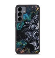 Galaxy S25 Plus Wood Phone Case - Agatha (Black & White, 800095)