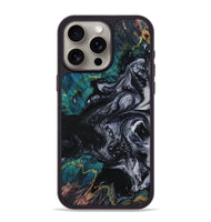 iPhone 15 Pro Max Wood Phone Case - Agatha (Black & White, 800095)