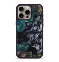 iPhone 16 Pro Max Wood Phone Case - Agatha (Black & White, 800095)