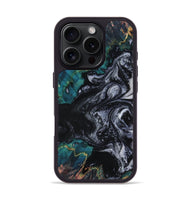 iPhone 16 Pro Wood Phone Case - Agatha (Black & White, 800095)