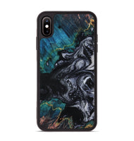iPhone Xs Max Wood Phone Case - Agatha (Black & White, 800095)