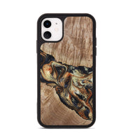 iPhone 11 Wood Phone Case - Odin (Black & White, 800096)