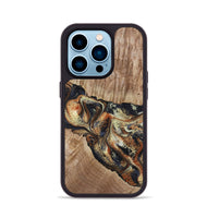 iPhone 14 Pro Wood Phone Case - Odin (Black & White, 800096)
