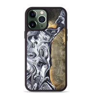 iPhone 13 Pro Max Wood Phone Case - Yandel (Black & White, 800101)