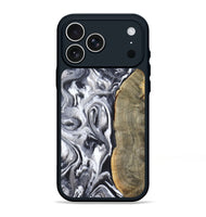 iPhone 17 Pro Max Wood Phone Case - Yandel (Black & White, 800101)