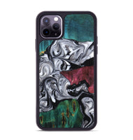 iPhone 11 Pro Max Wood Phone Case - Rhodes (Black & White, 800102)