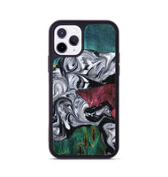 iPhone 11 Pro Wood Phone Case - Rhodes (Black & White, 800102)