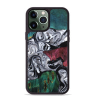 iPhone 13 Pro Max Wood Phone Case - Rhodes (Black & White, 800102)