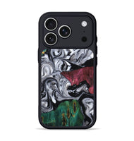 iPhone 17 Pro Wood Phone Case - Rhodes (Black & White, 800102)