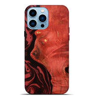 iPhone 14 Pro Max Wood Live Edge Phone Case - Arrie (Red, 800105)