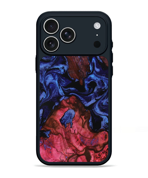 iPhone 17 Pro Max Wood Phone Case - Lelah (Blue, 800201)