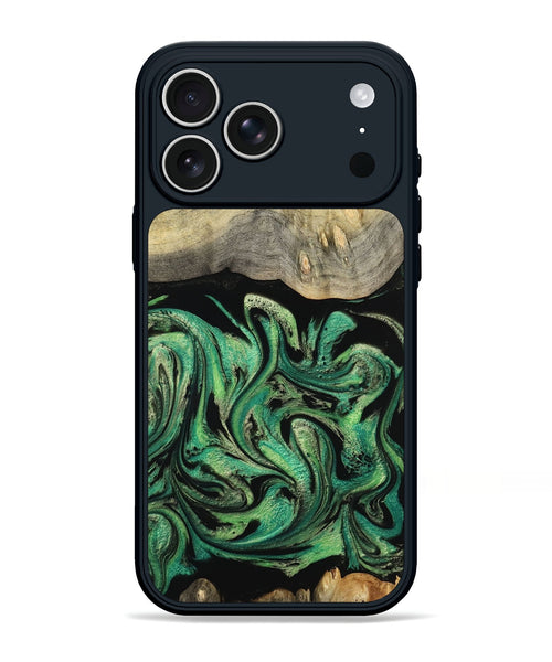 iPhone 17 Pro Max Wood Phone Case - Kylen (Green, 800341)