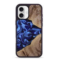 iPhone 16 Plus Wood Phone Case - Harding (Blue, 800362)