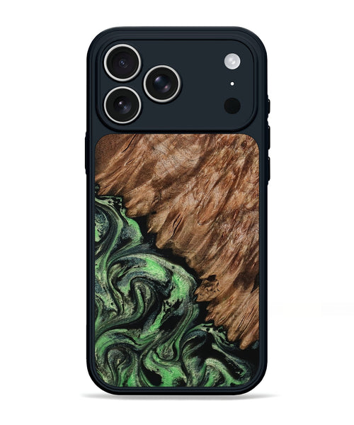 iPhone 17 Pro Max Wood Phone Case - Zada (Green, 800364)