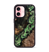 iPhone 16 Wood Phone Case - Brett (Green, 800367)