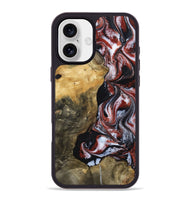 iPhone 16 Plus Wood Phone Case - Roscoe (Black & White, 800390)