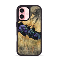 iPhone 16 Wood Phone Case - Lilia (Purple, 800412)