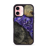 iPhone 16 Wood Phone Case - Kyan (Purple, 800439)